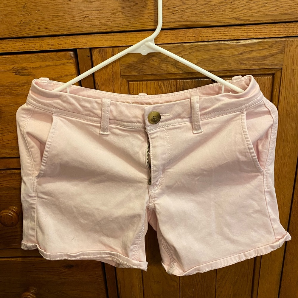 AE super stretch midi pink shorts size 2
